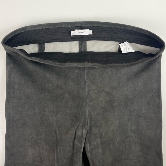 VINCE Suede Ankle Zip Leggings Genuine Lamb Leather Moto Bikercore Boho Western - Picture 13 of 16